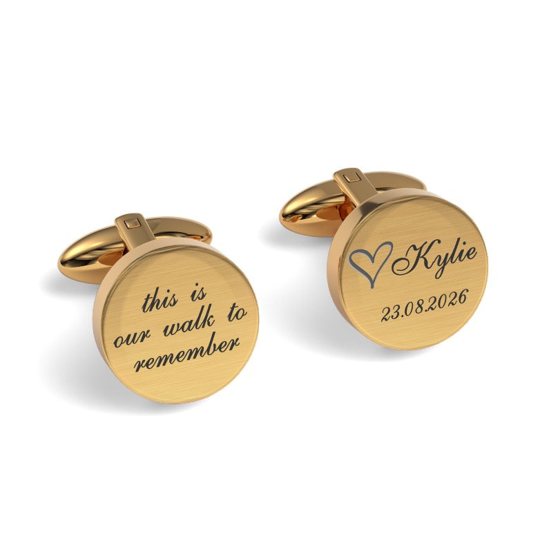 Our Walk to Remember Engraved Cufflinks