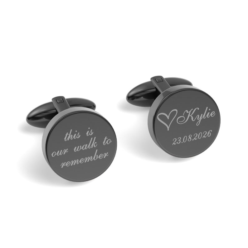 Our Walk to Remember Engraved Cufflinks