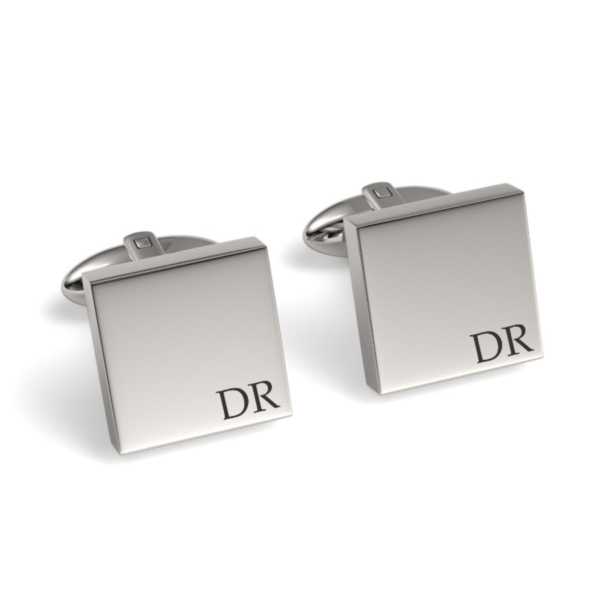 Initials Engraved Square Cufflinks