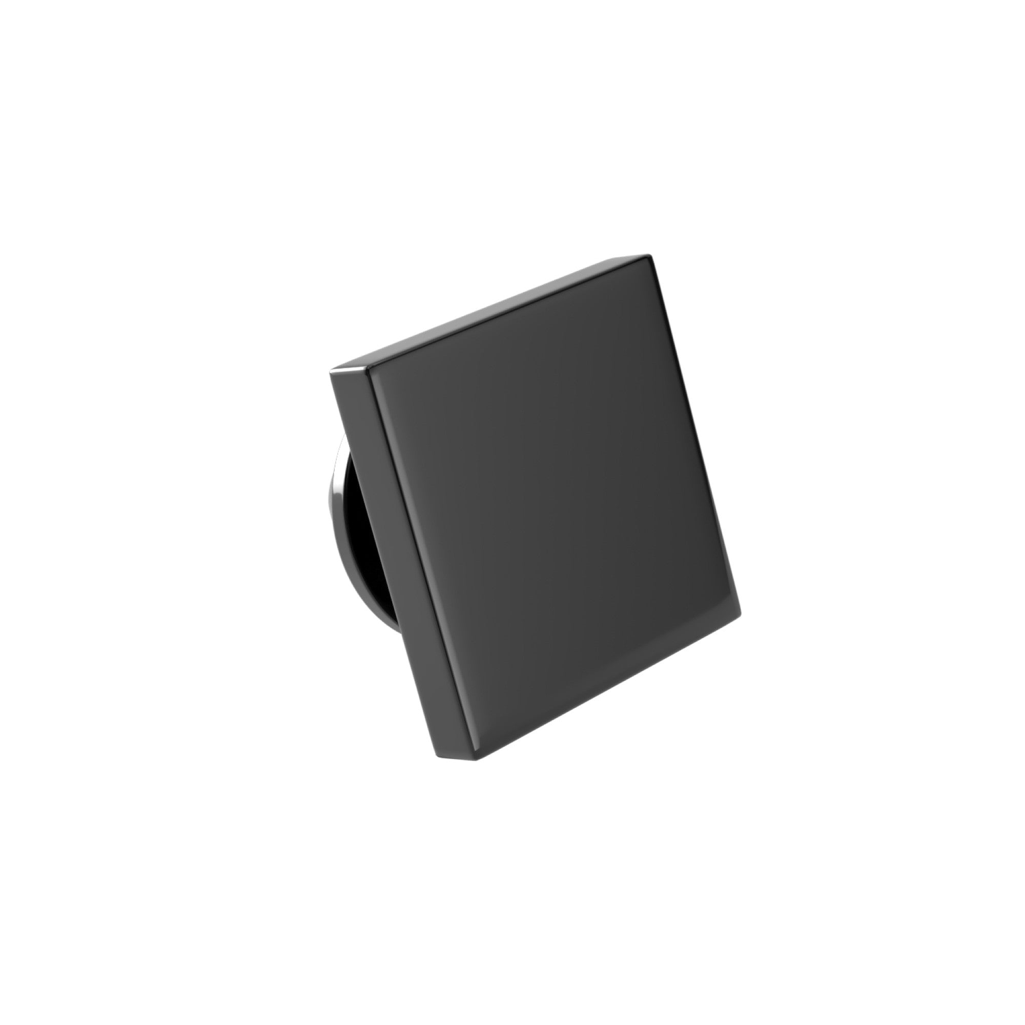 Square Shiny Black Engravable Lapel Pin