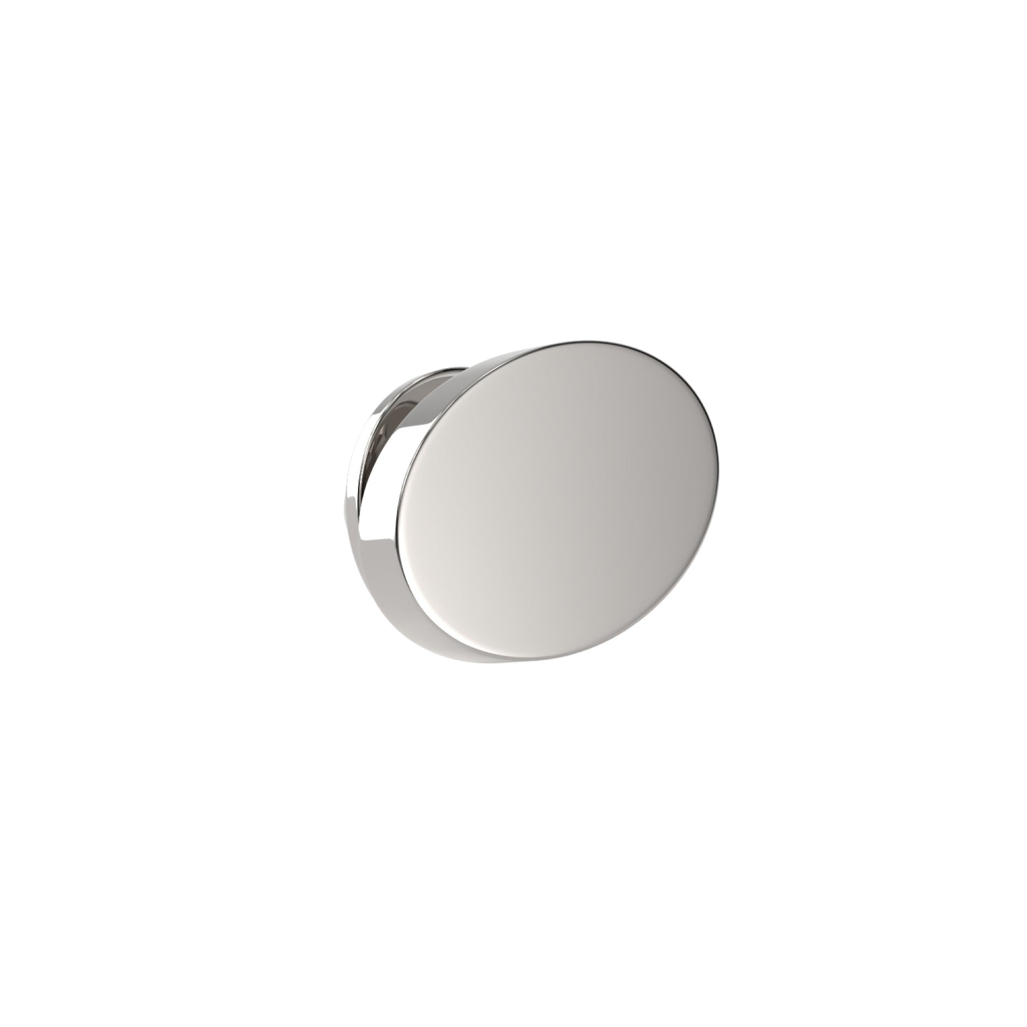 Oval Shiny Silver Engravable Lapel Pin