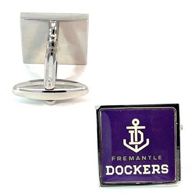 Colour Fremantle Dockers Logo AFL Cufflinks