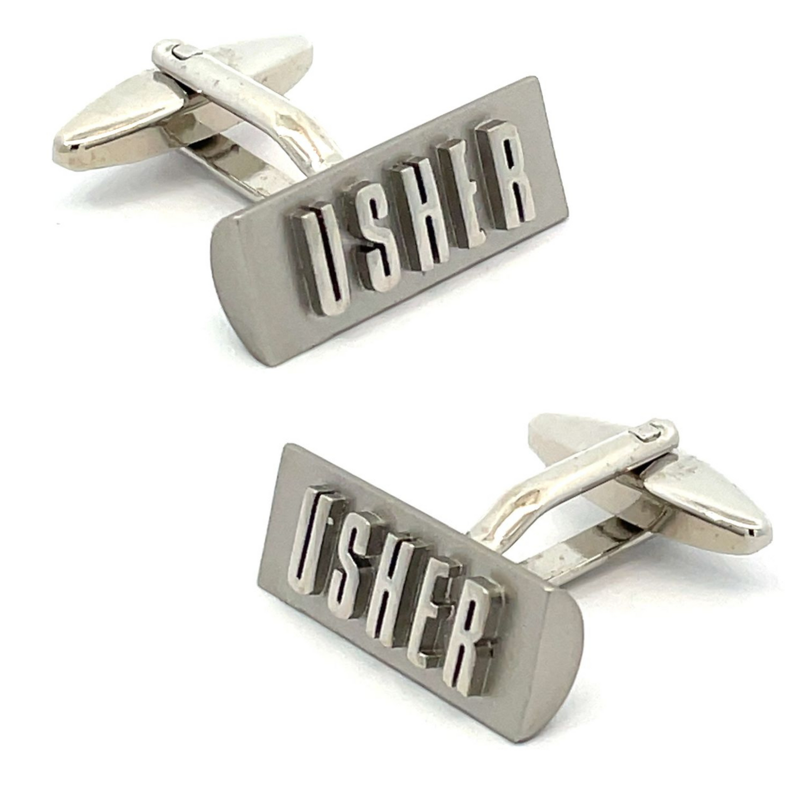 Silver Usher Wedding Cufflinks