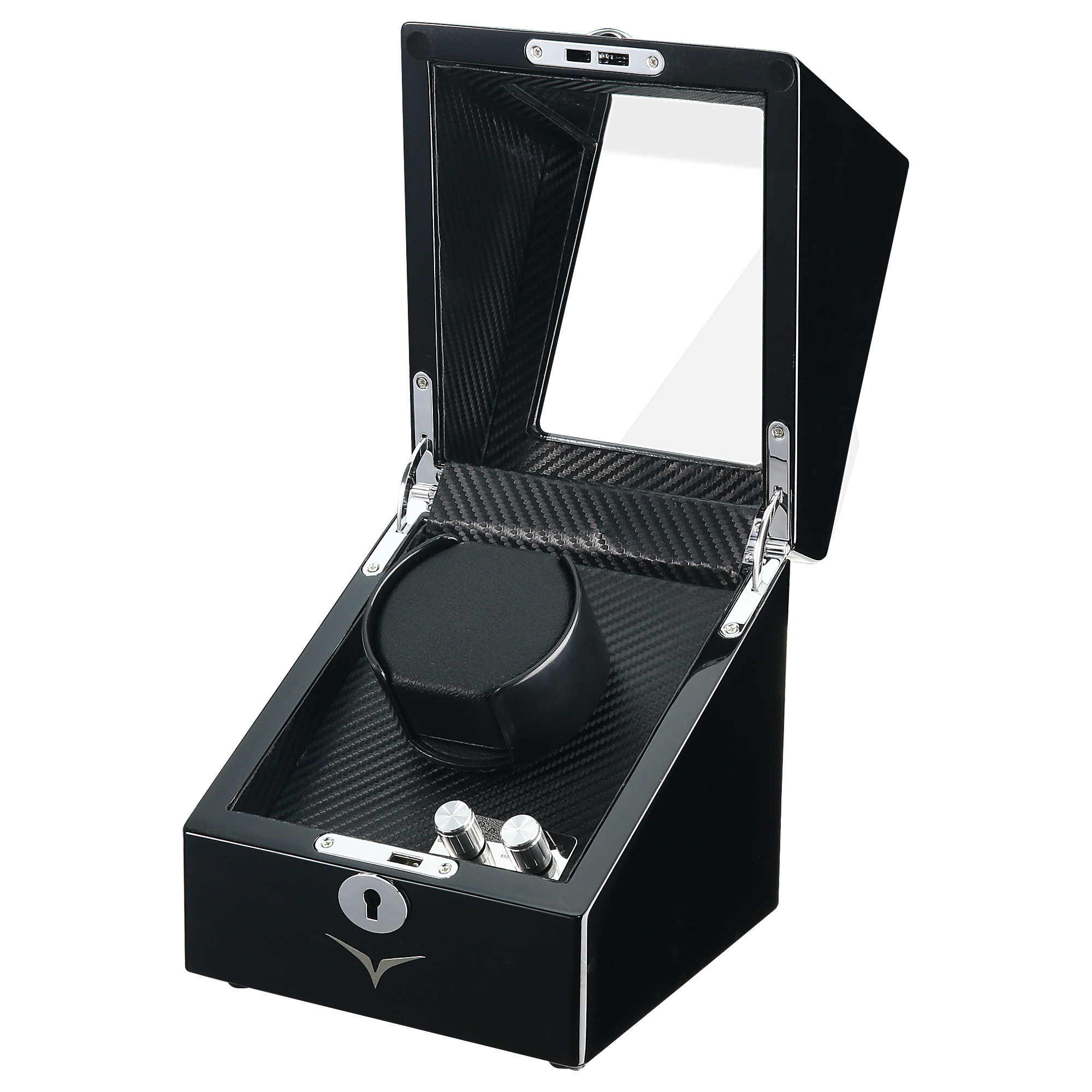 Seconds - Waratah Watch Winder Box for 1 Watch in Black (H)