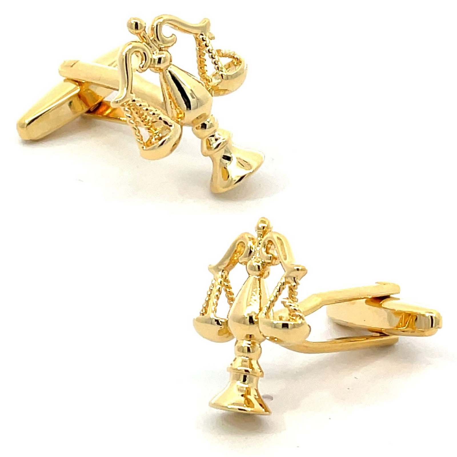 Scales of Justice Gold Cufflinks