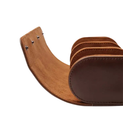Watch Roll Case for 3 in Brown Vegan Leather