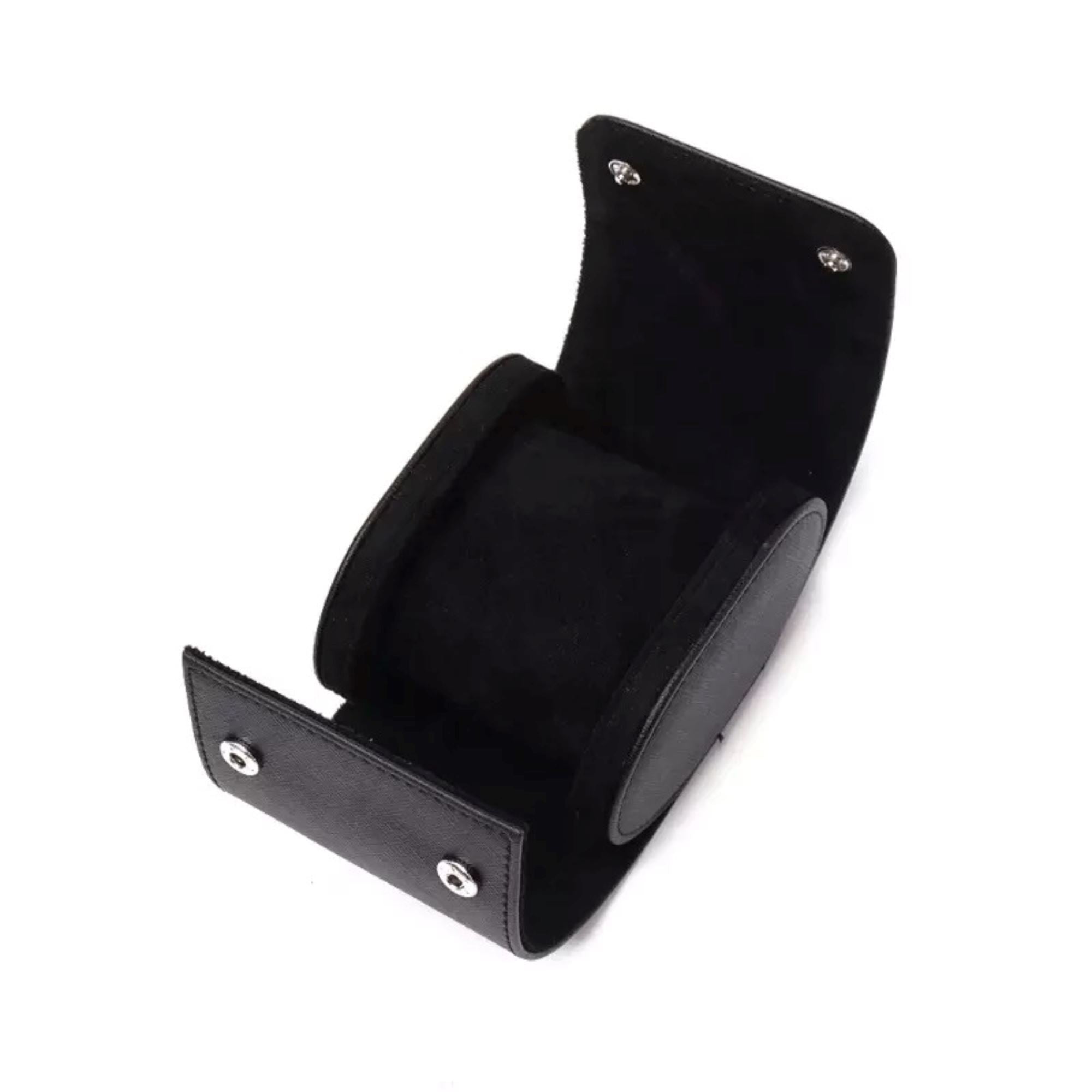 Watch Roll Case for 1 in Black Vegan Leather Watch Boxes Clinks 