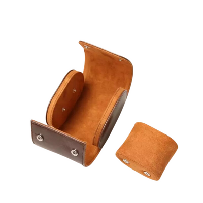 Watch Roll Case for 1 in Brown Vegan Leather