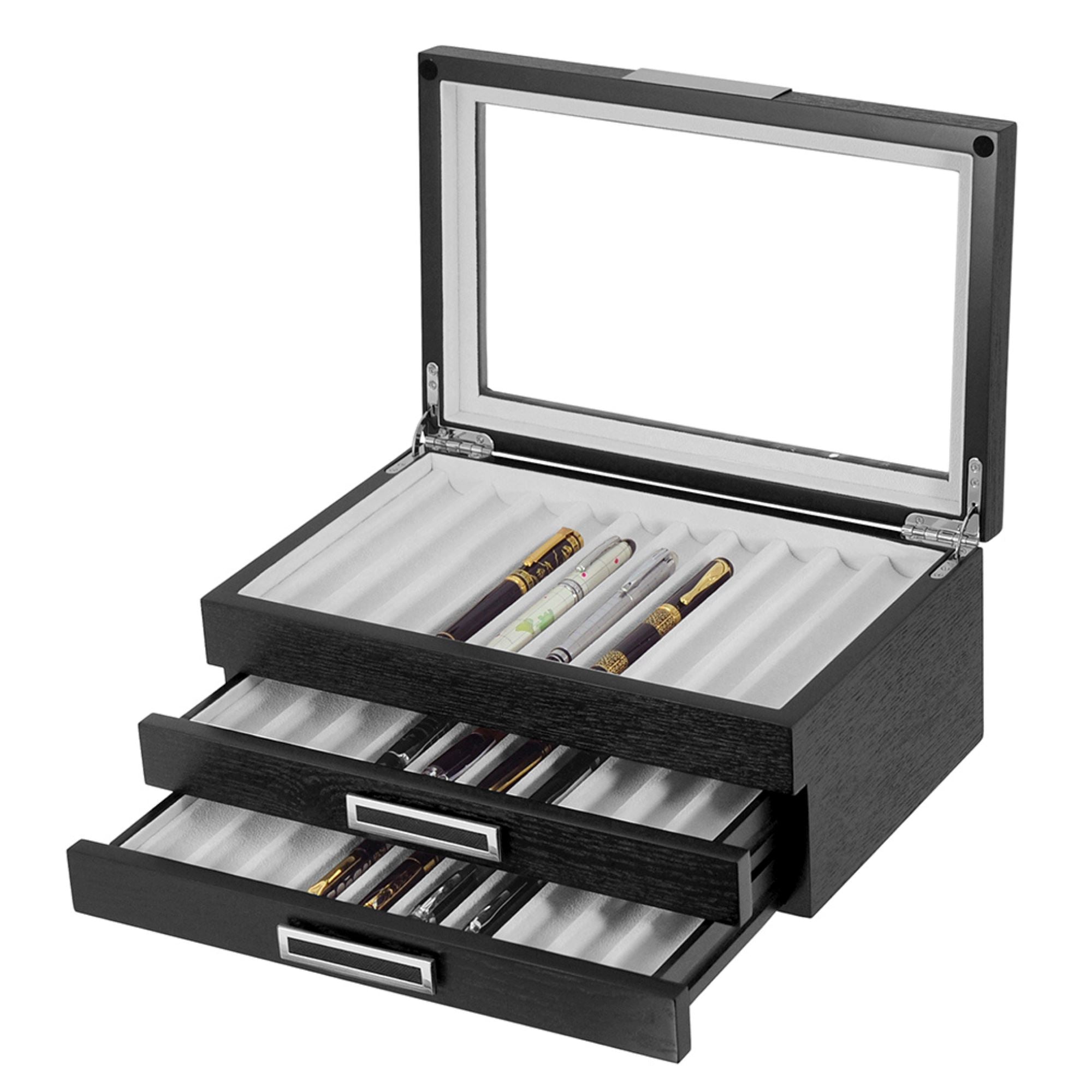 30 Slots Wooden Pen Box Storage Boxes Clinks Australia 