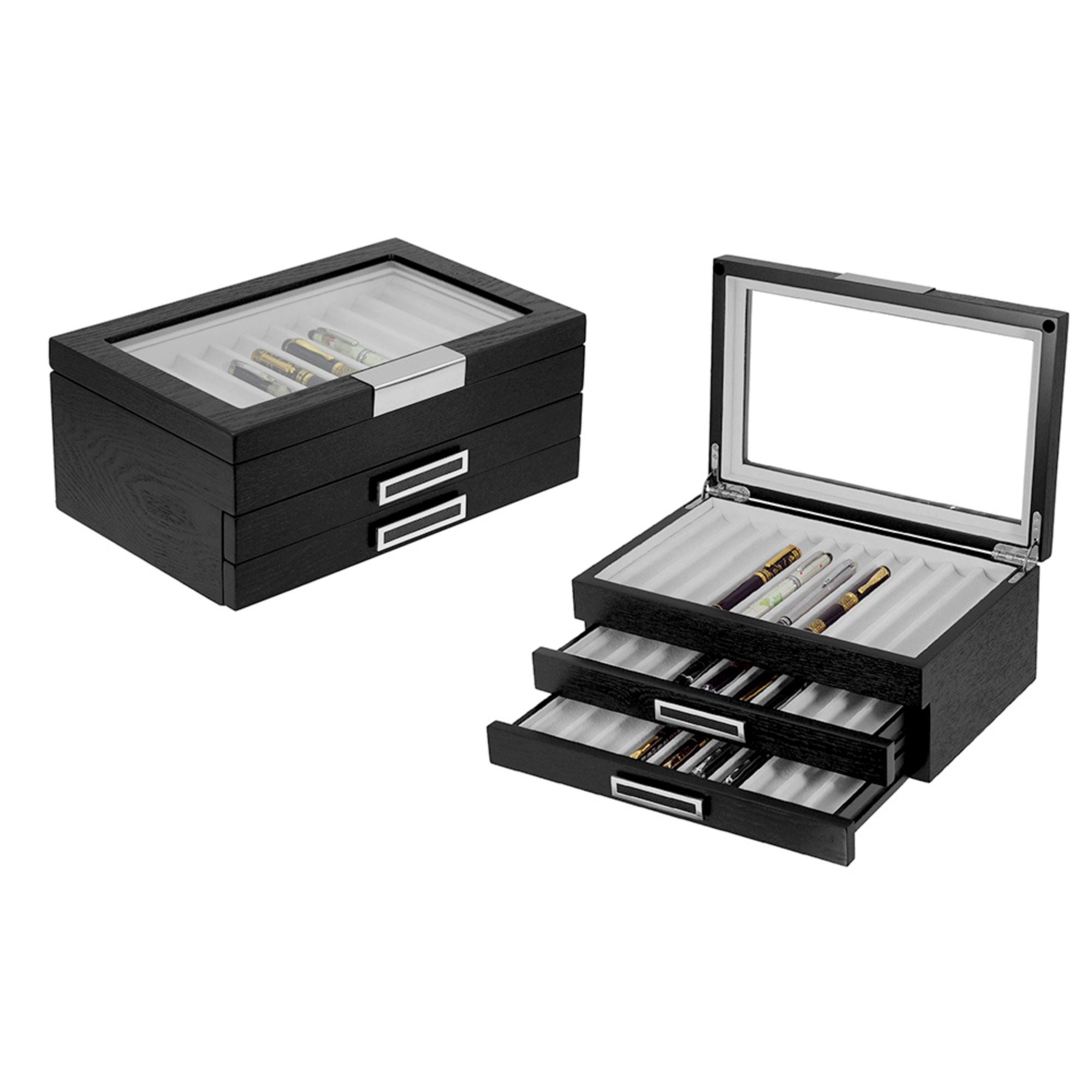 30 Slots Wooden Pen Box Storage Boxes Clinks Australia 