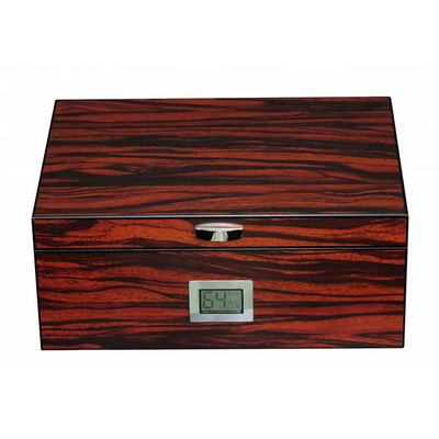 50 CT Ebony Cigar Humidor Box for Cigars