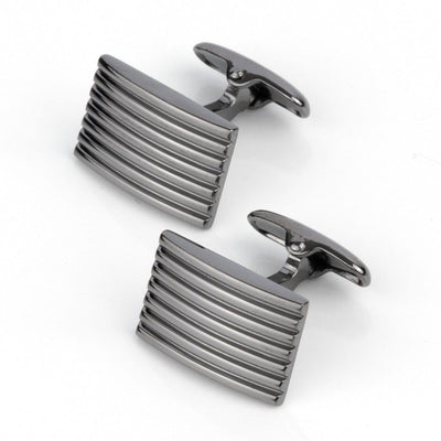 Gunmetal Lines Cufflinks