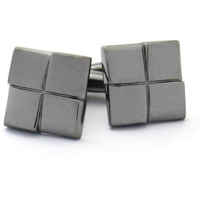 Gunmetal Four-Square Cufflinks