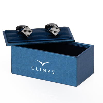 Gunmetal Diamond Textured Cube Cufflinks