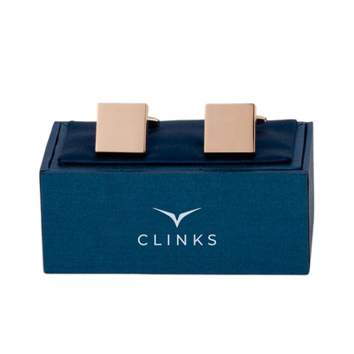 Rose Gold Square Engravable Cufflinks