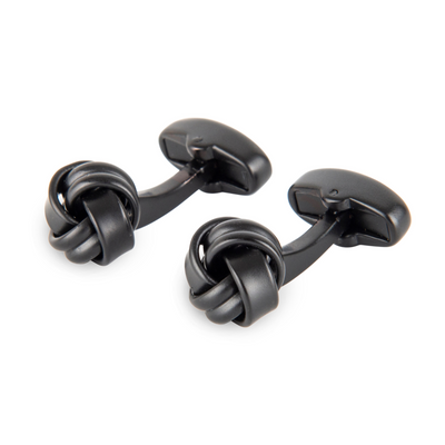 Matte Black Knot Cufflinks