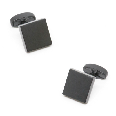 Matte Black Square Cufflinks