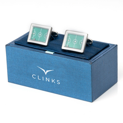 Green Soccer Field Cufflinks