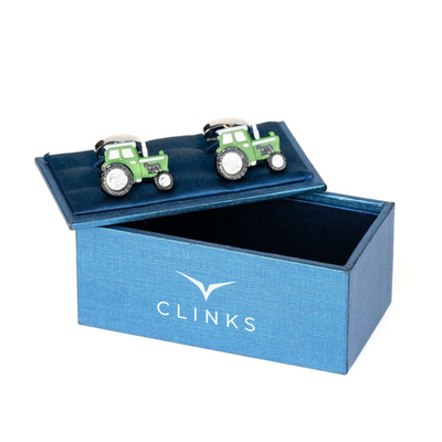 Green Farm Tractor Cufflinks