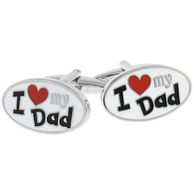 I Love My Dad Cufflinks Oval