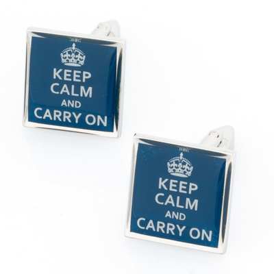 Keep Calm and Carry On Cufflinks