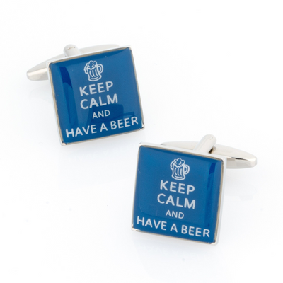 Keep Calm and Have a Beer Cufflinks