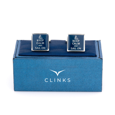 Keep Calm and Sail On Cufflinks