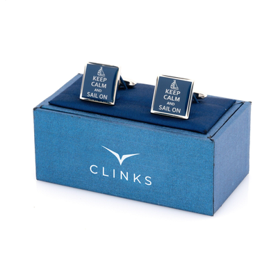 Keep Calm and Sail On Cufflinks