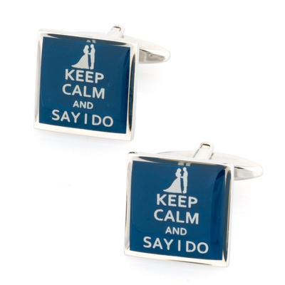 Keep Calm and Say I Do Cufflinks