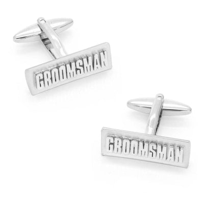 Groomsman Raised Lettering Wedding Cufflinks