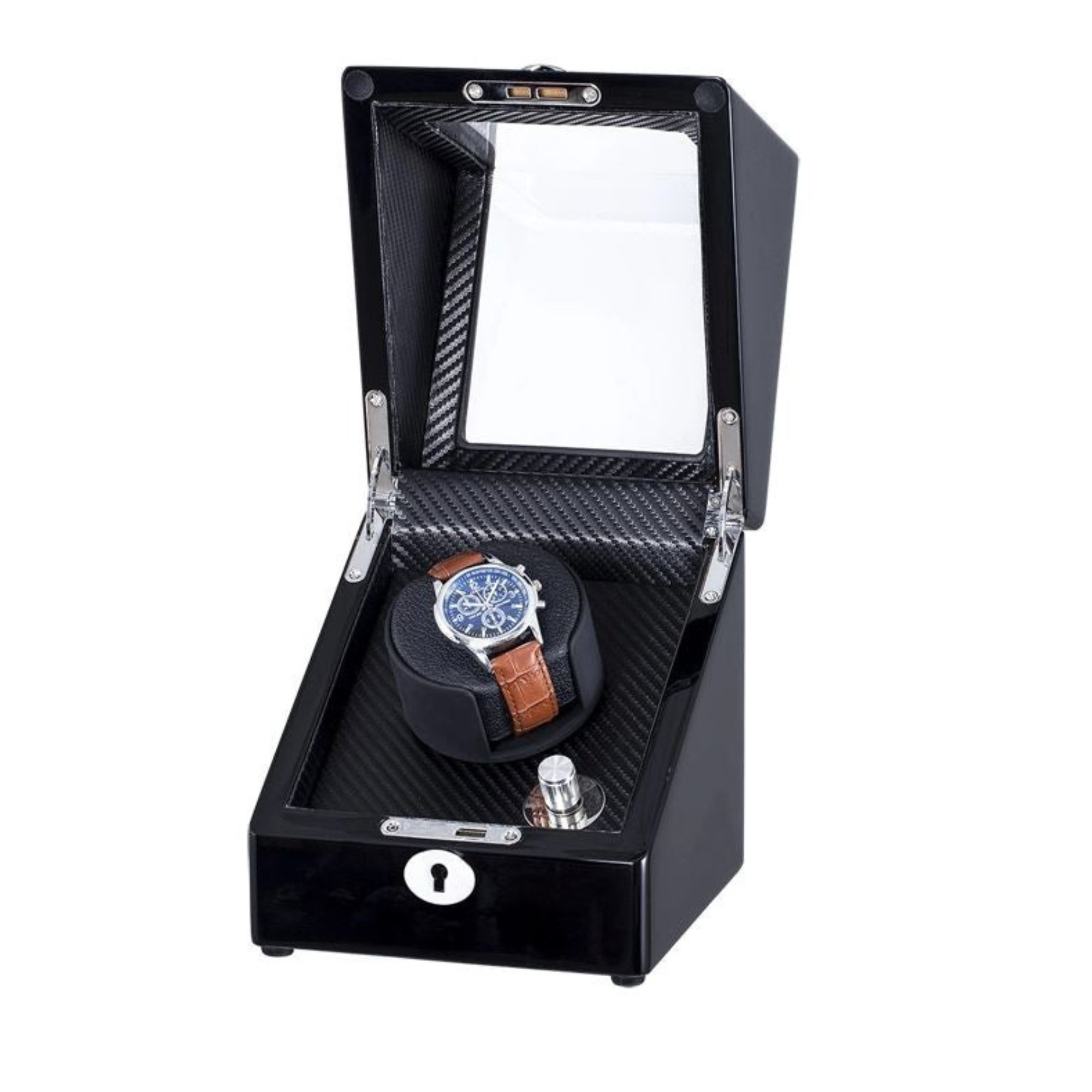 Waratah Watch Winder Box for 1 Watch in Black