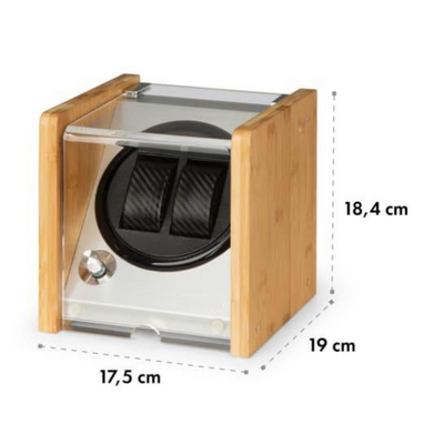 BLAQ Watch Winder Box 2 Watches in Aluminum & Bamboo