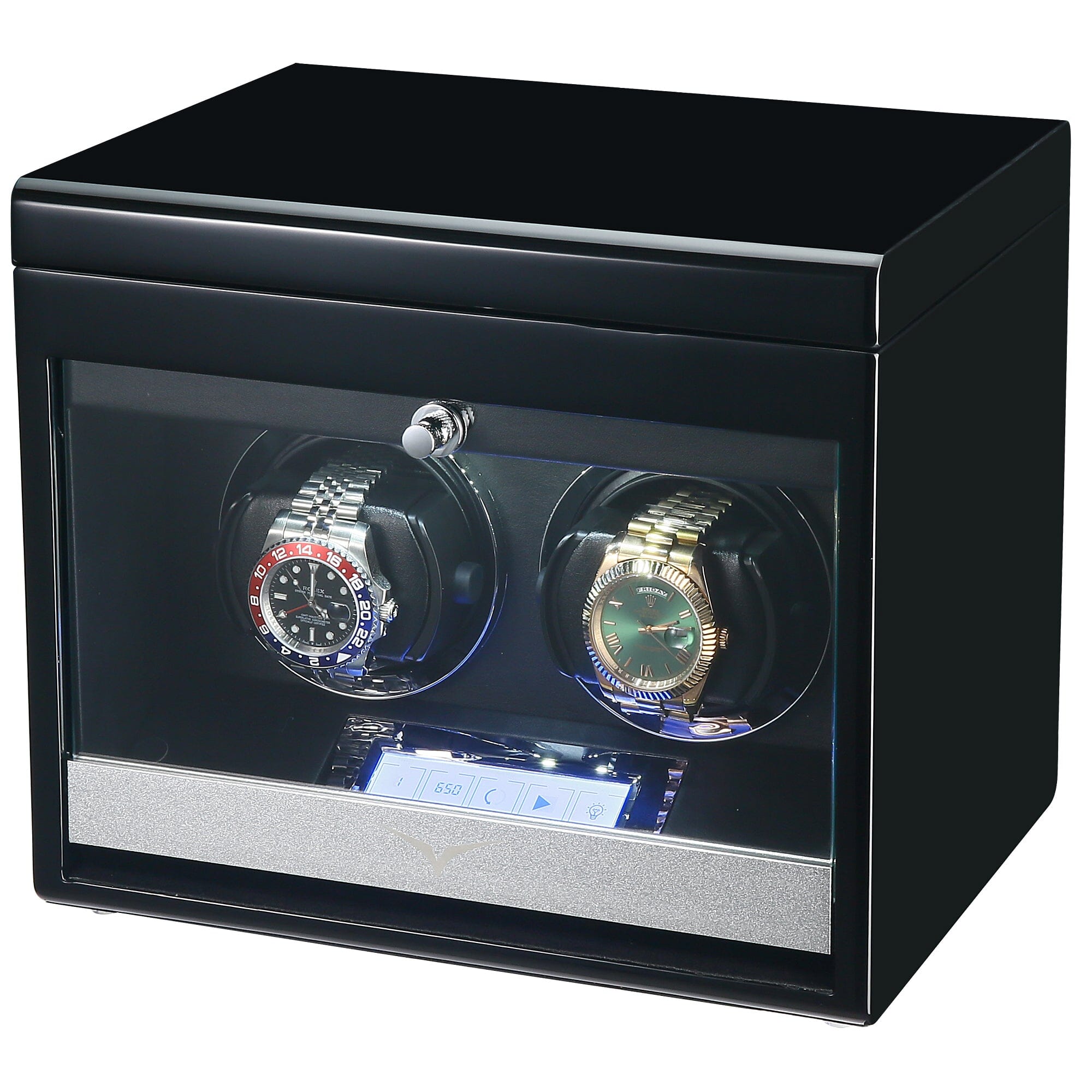Vancouver Watch Winder for 2 Black Watch Winder Boxes Clinks 