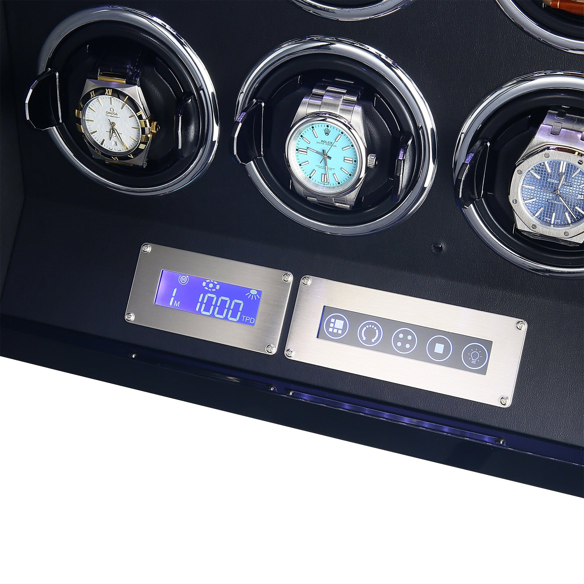 Flinders Watch Winder for 9 Watches with Fingerprint Lock Watch Winder Boxes Clinks 