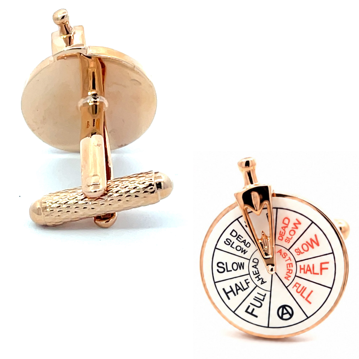Ships Telegraph in Rose gold cufflinks