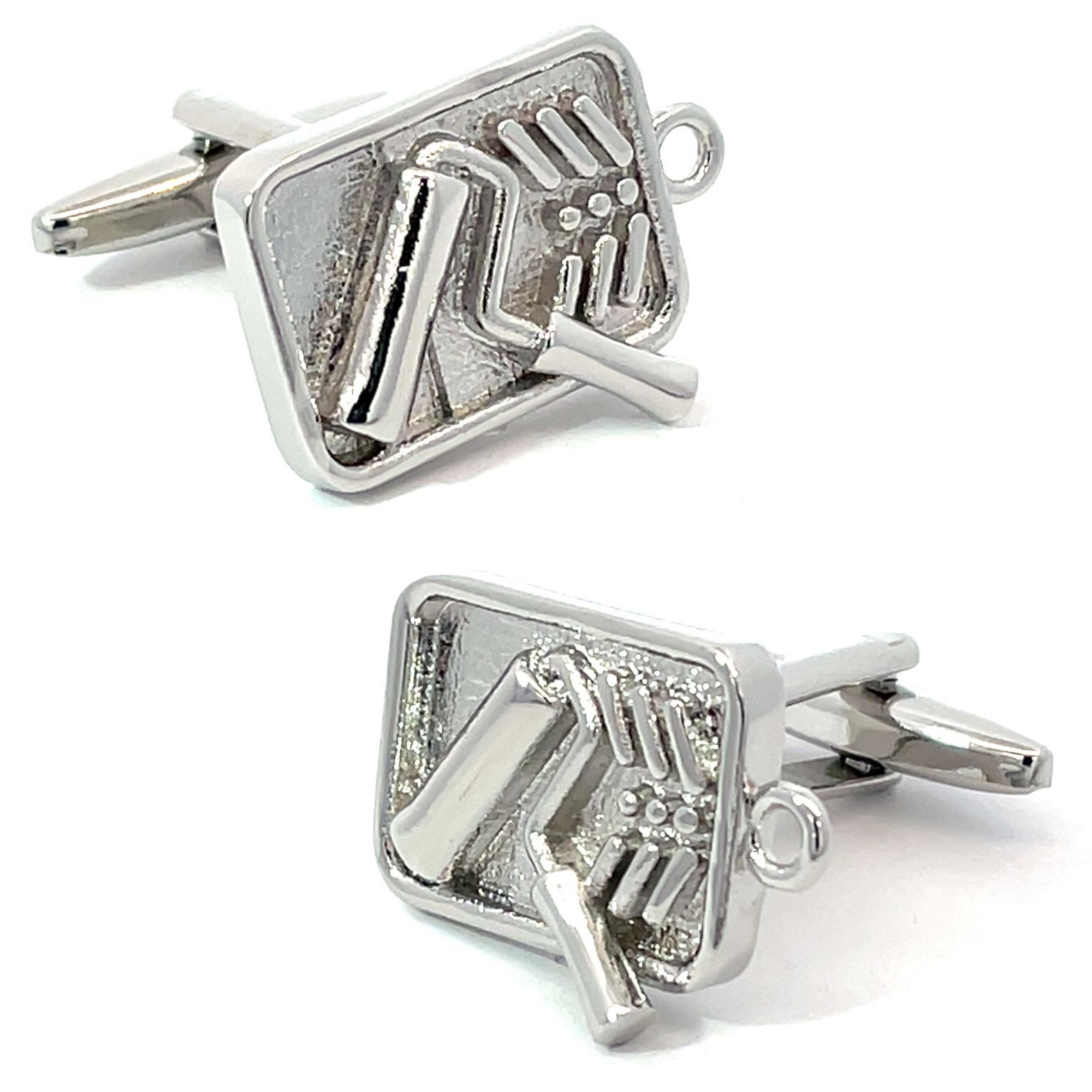 Painters Roller Tray Silver Cufflinks