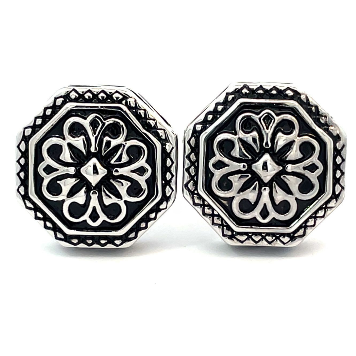 Udolpho Cufflinks: Octagonal Gothic style