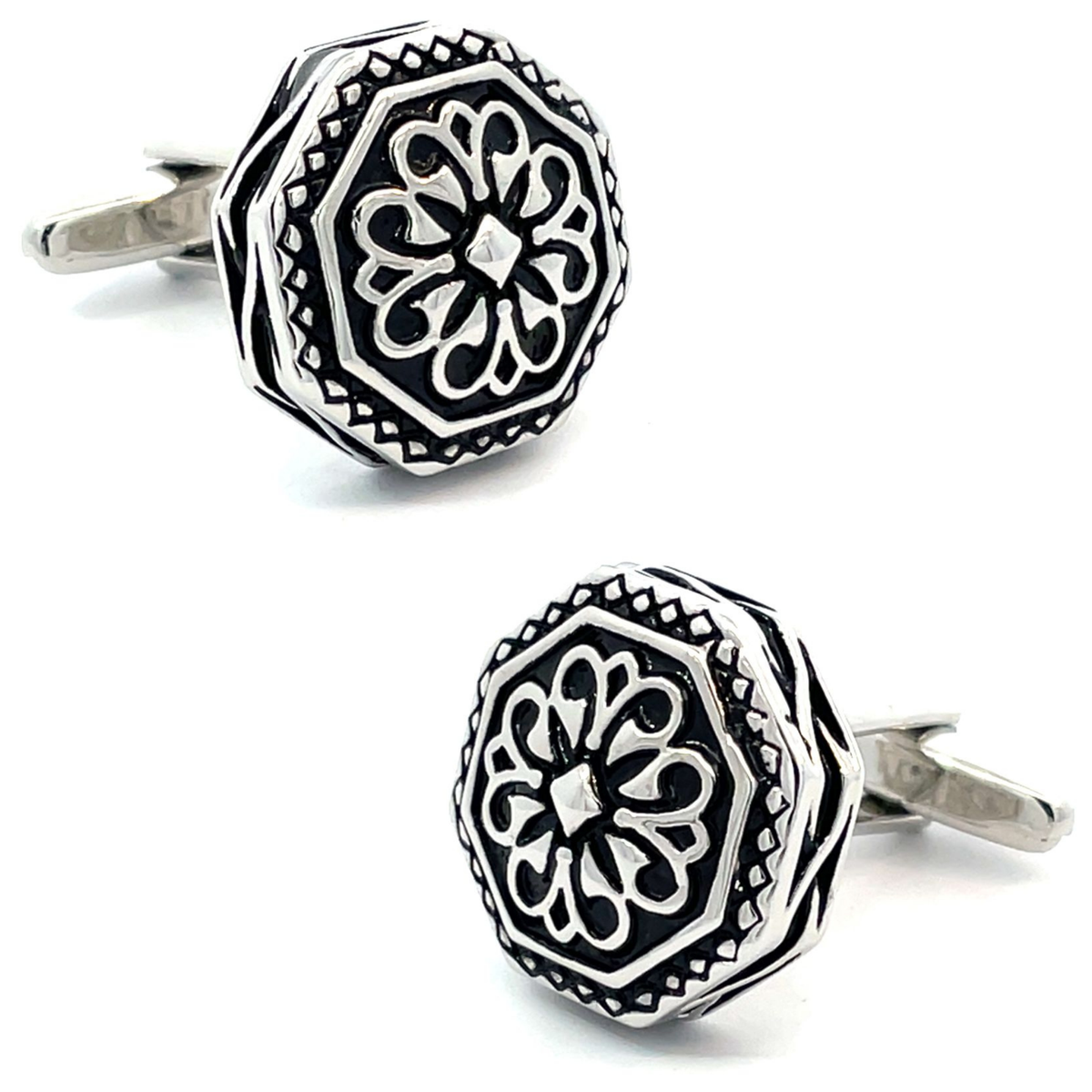 Udolpho Cufflinks: Octagonal Gothic style