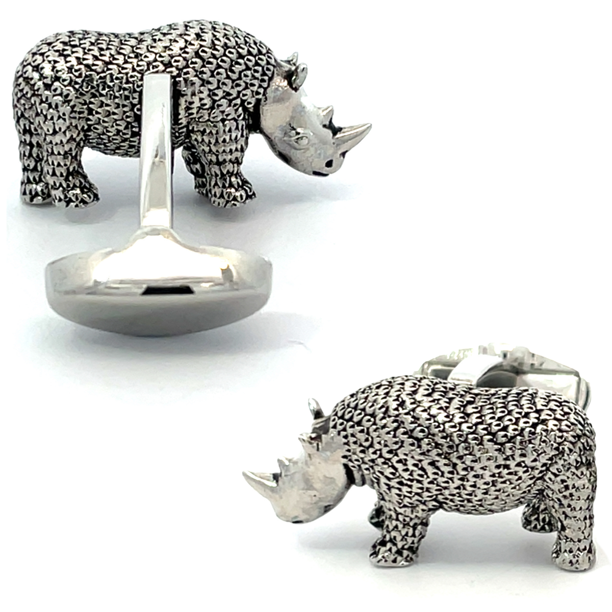 Textured Rhino Cufflinks