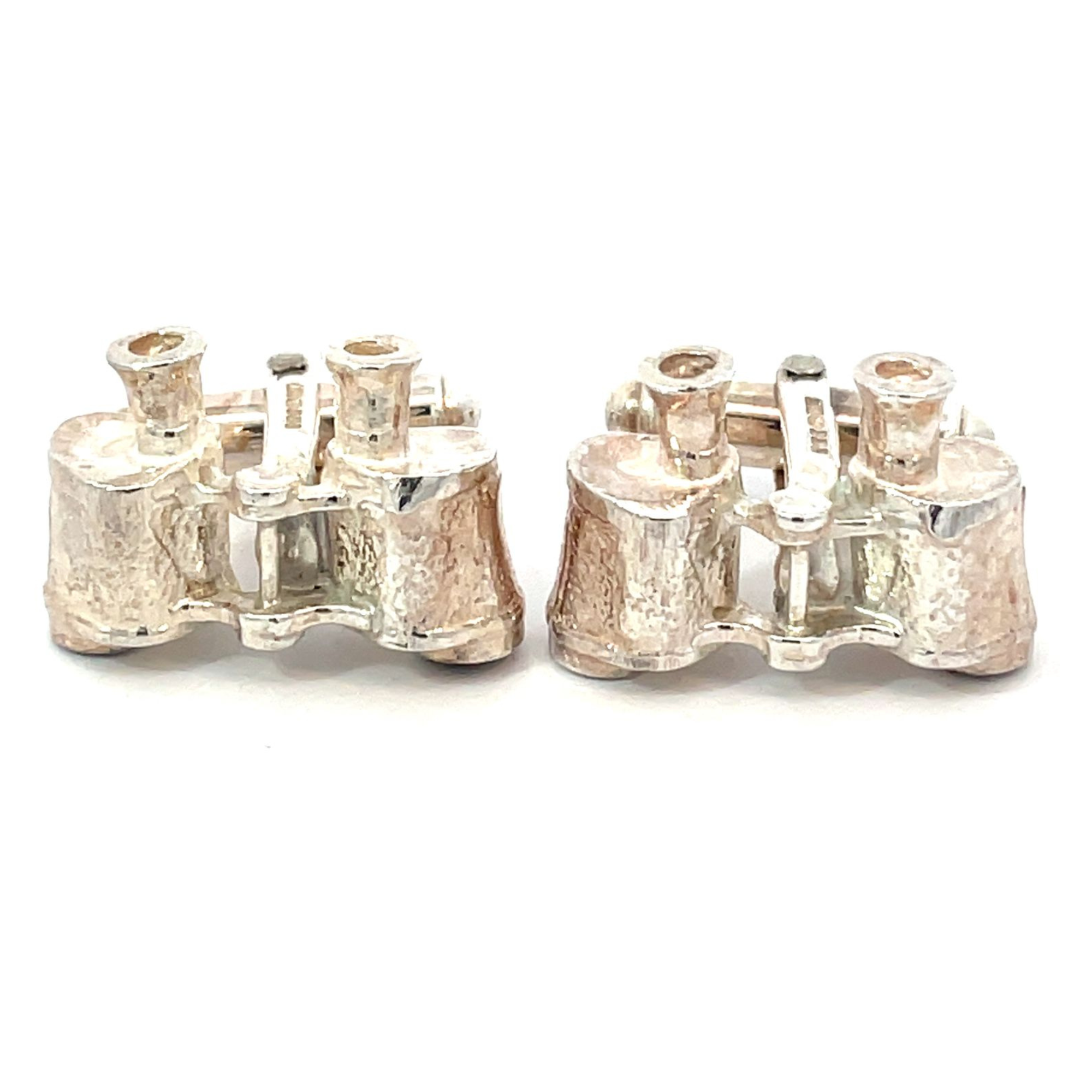 Solid Silver Binoculars Cufflinks