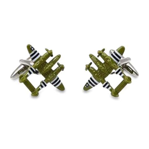 P38 Lightening Aircraft Cufflinks