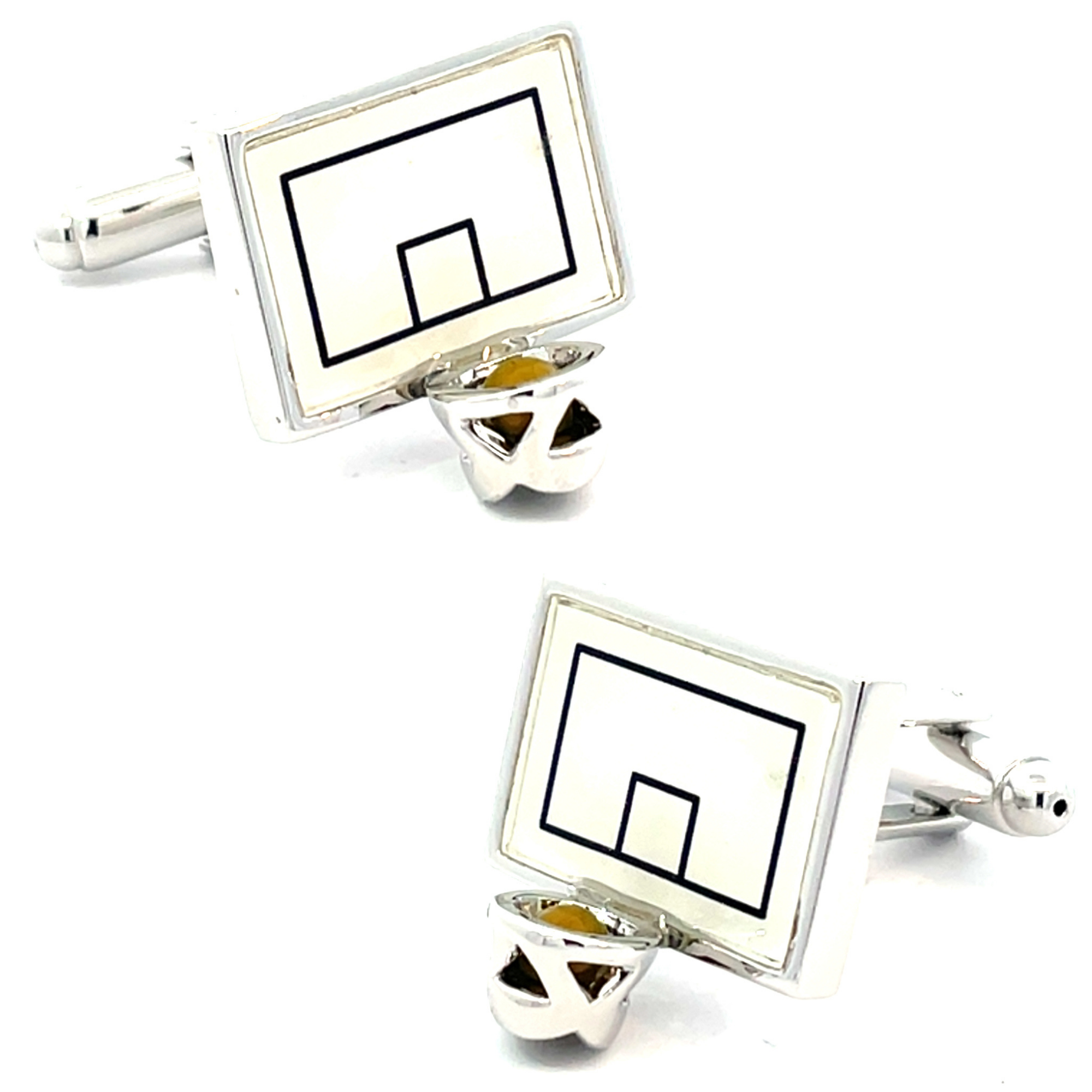 Basketball Backboard and Ring Cufflinks
