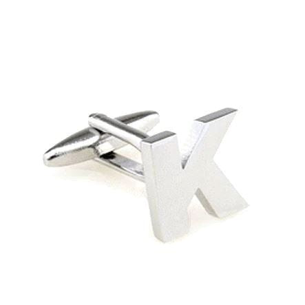 Silver Cut Out Initial Letter Cufflinks Classic & Modern Cufflinks Clinks Australia 