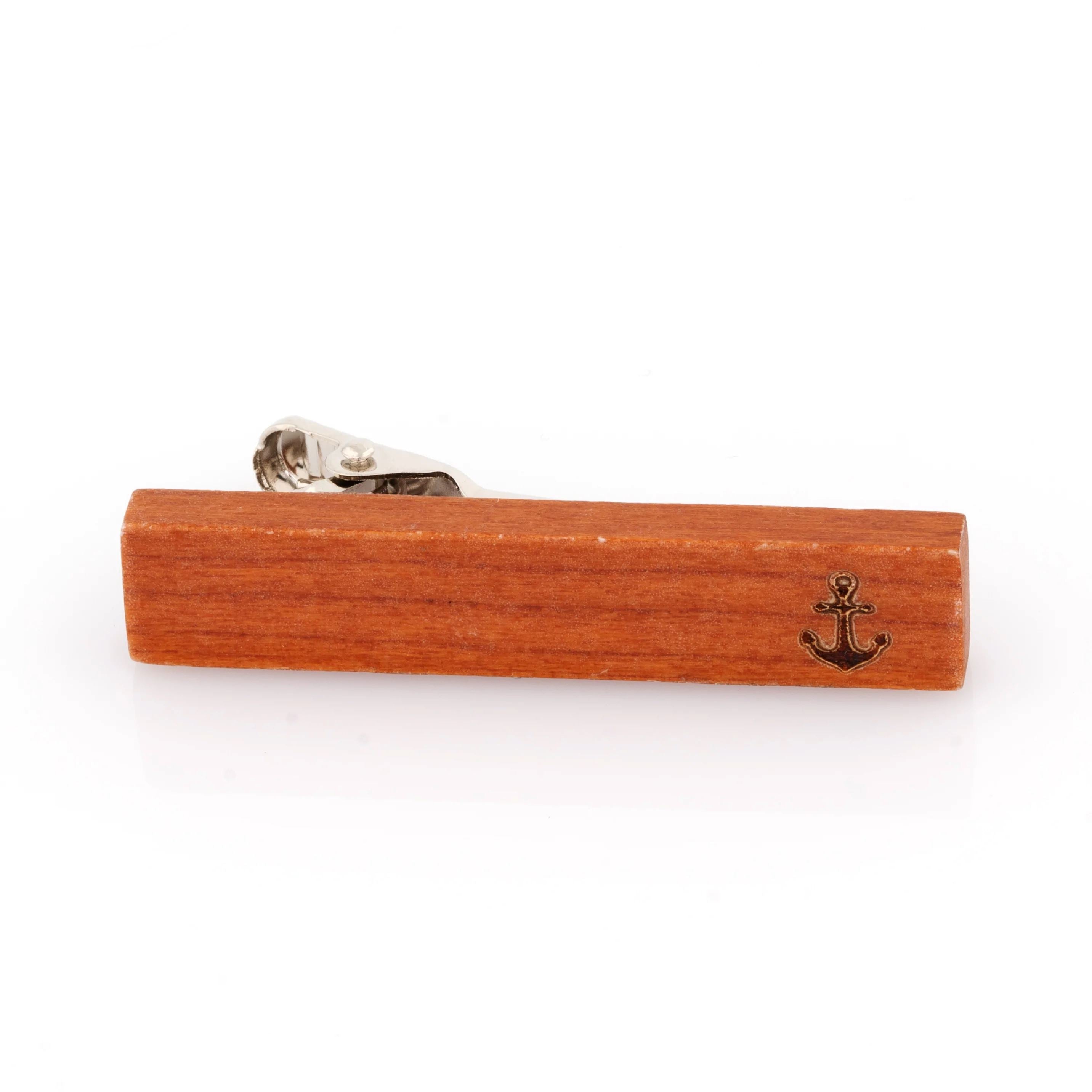 Wood Anchor Stamp Tie Clip Tie Bars Clinks 