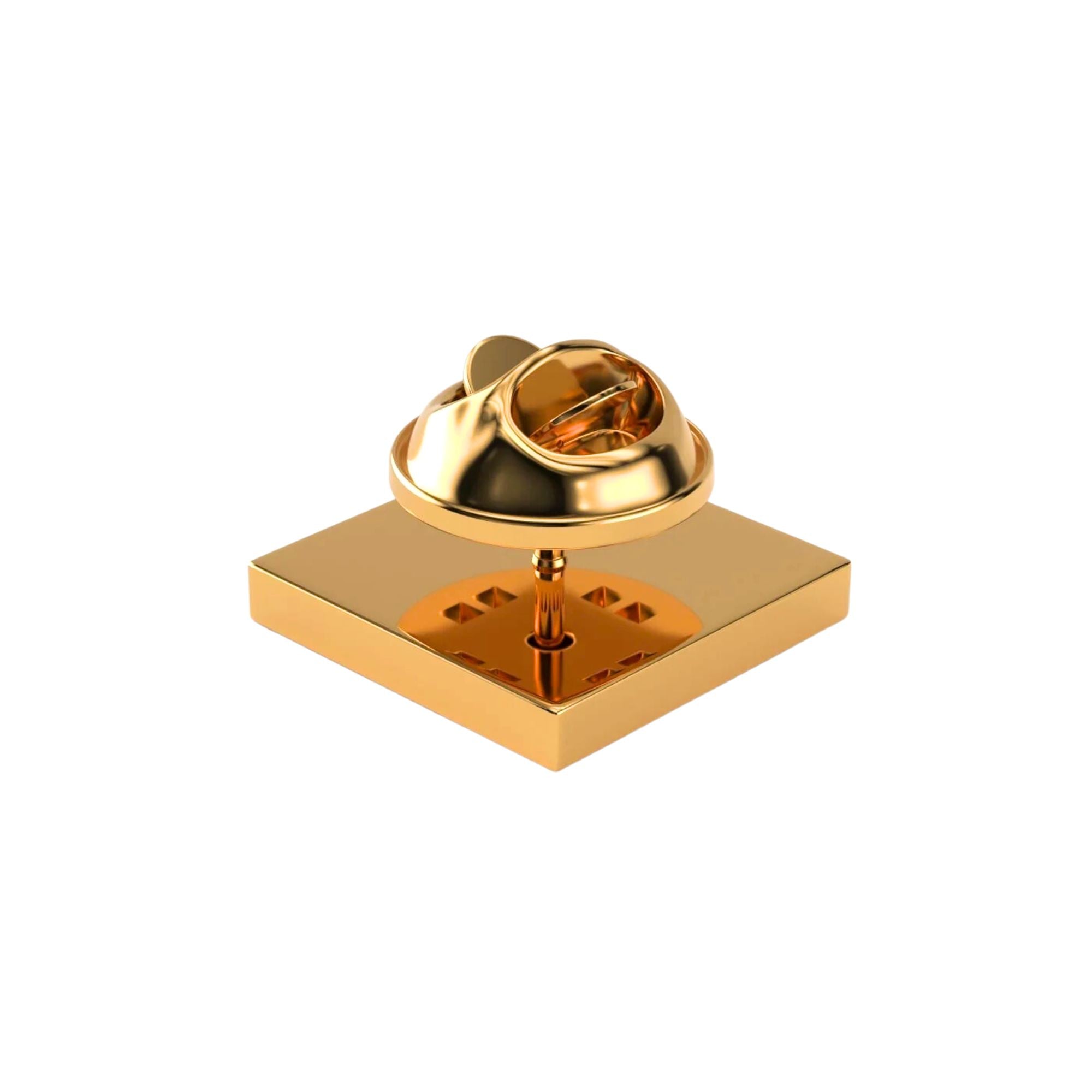 Square Gold Engravable Lapel Pin Lapel Pin Clinks 