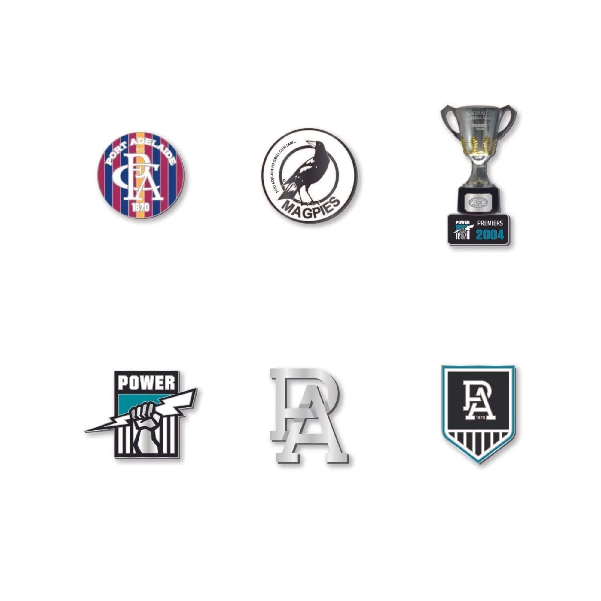 Port Adelaide AFL Pin Set Lapel Pin Clinks Default 