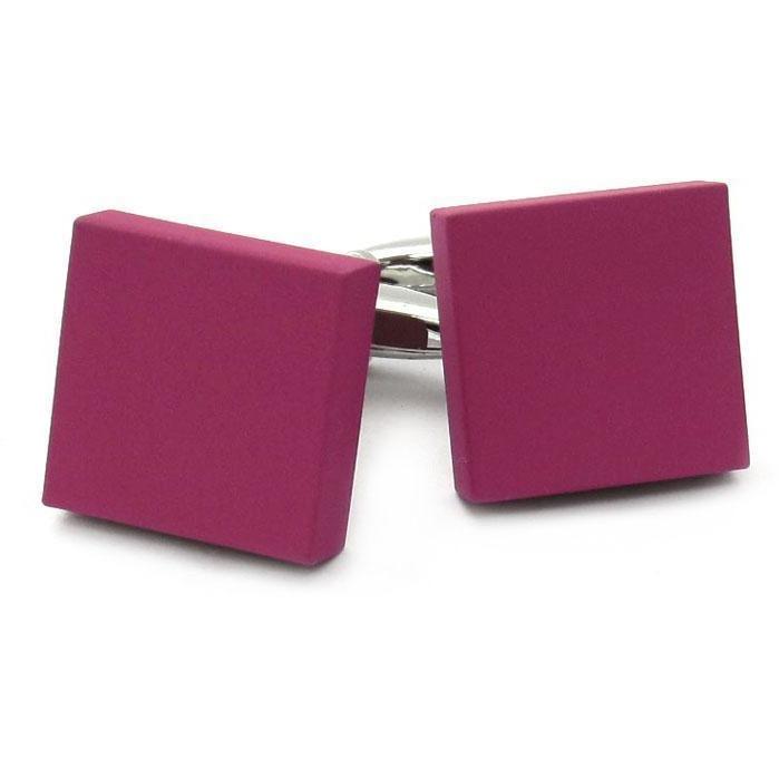 Matt Pink Square Cufflinks