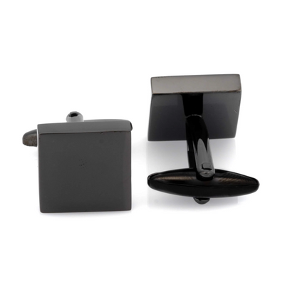 Shiny Black Square Cufflinks