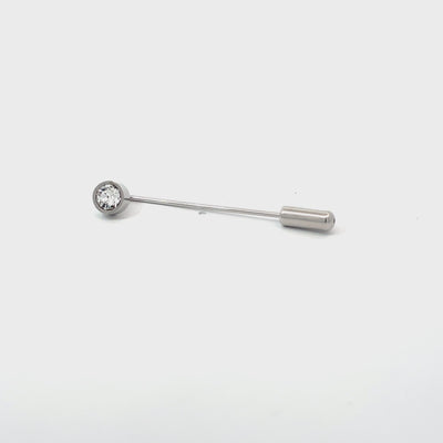 Crystal Solitaire Stick Pin