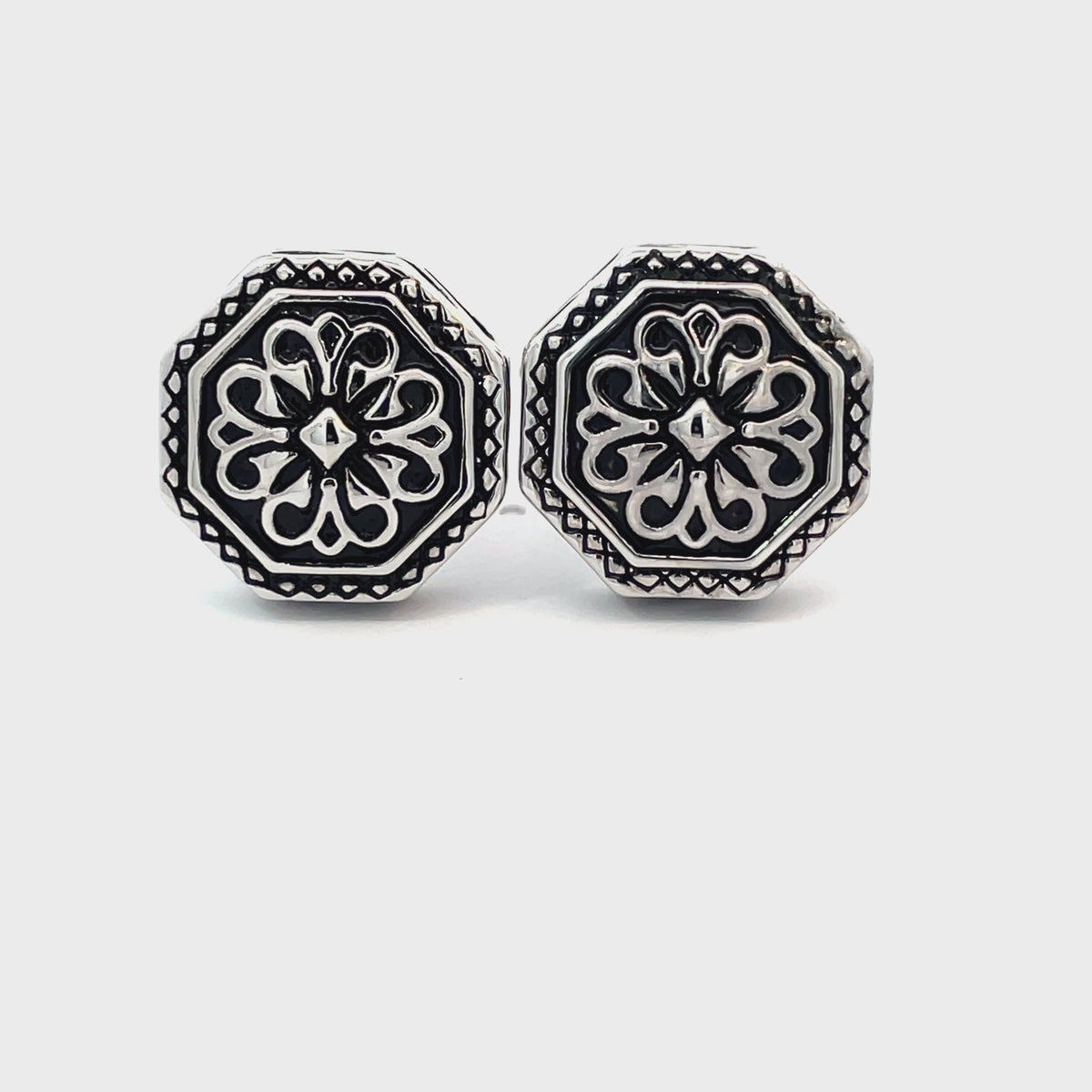 Udolpho Cufflinks: Octagonal Gothic style